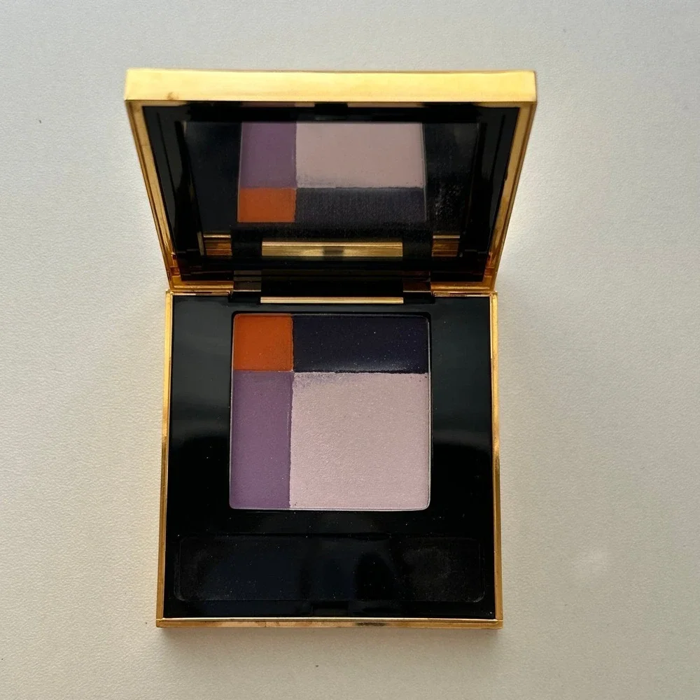 YSL 4 Color HARMONY Eye Shadow Palette navy Lavender‎ Orange